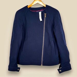 J. Crew Dark Blue Bomber Jacket Size 6
